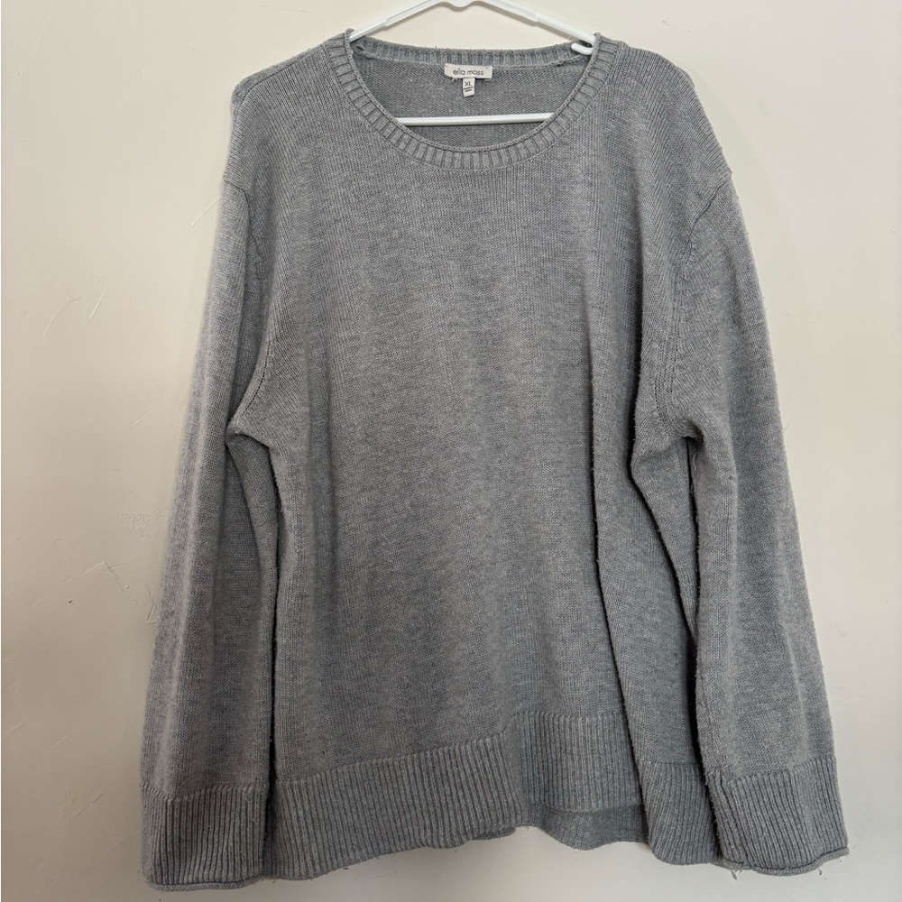 Ella Moss Women’s Heather Gray Crewneck Sweater